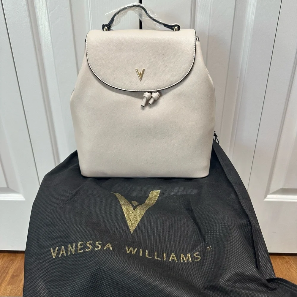 NWT Vanessa Williams‎ Off White Lush Backpack Purse